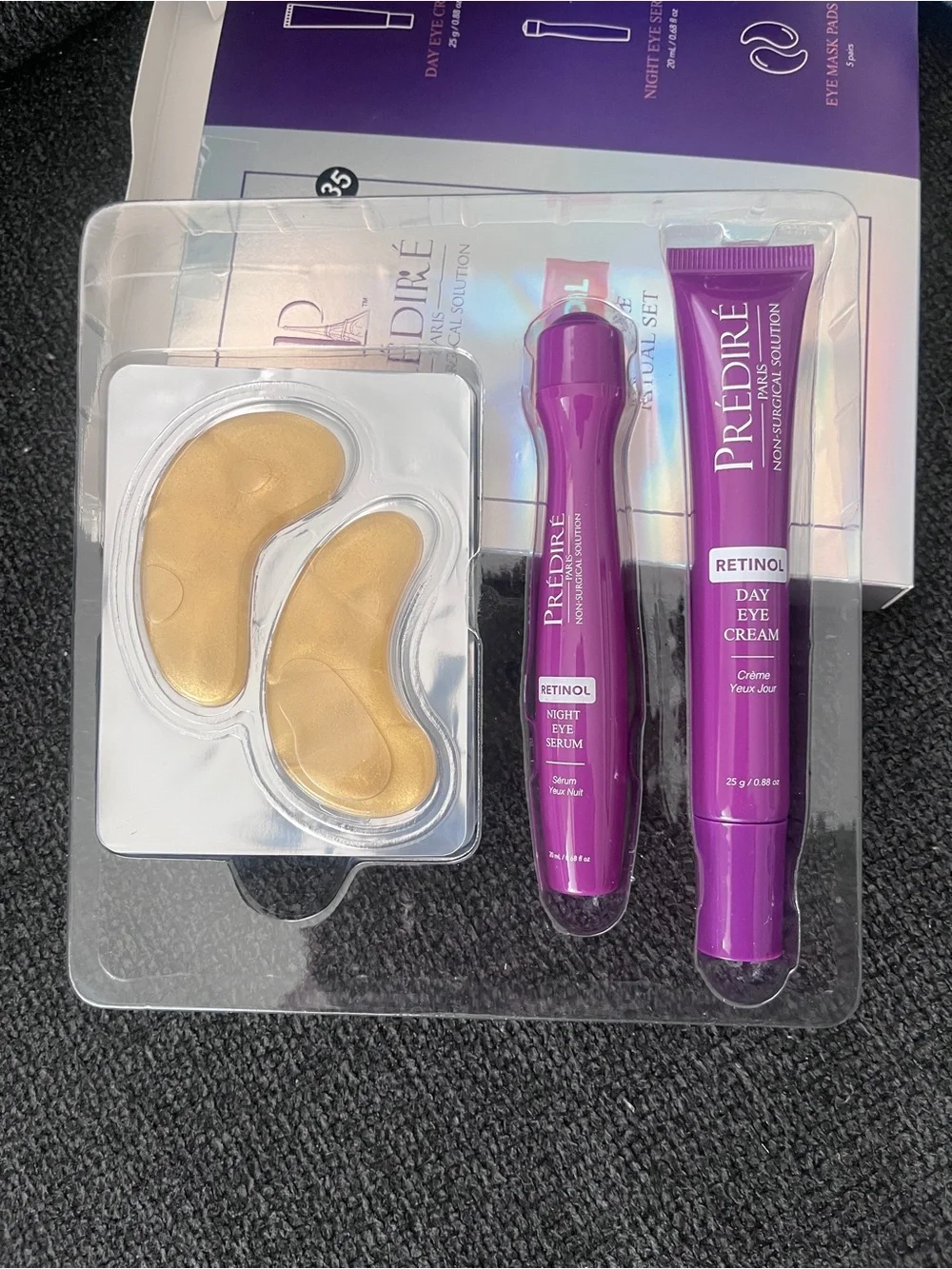Retinol Eye Care Ritual Set – Day & Night w/ 5 eye mask pads